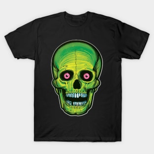 Glowing Green Skull of Happiness T-Shirt